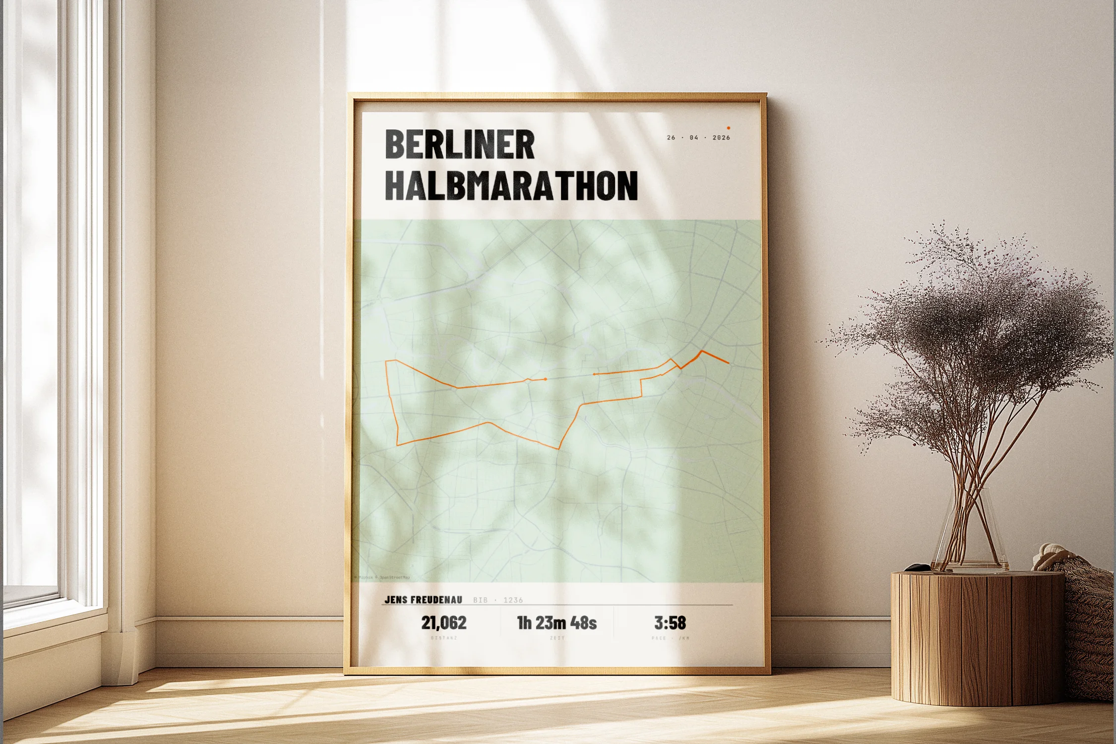 Maquette d'affiche du semi-marathon de Berlin